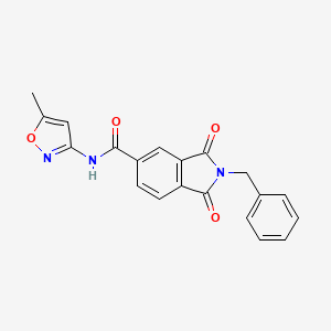 molecular formula C20H15N3O4 B3666540 2-benzyl-N-(5-methyl-3-isoxazolyl)-1,3-dioxo-5-isoindolinecarboxamide 