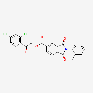 molecular formula C24H15Cl2NO5 B3666549 2-(2,4-dichlorophenyl)-2-oxoethyl 2-(2-methylphenyl)-1,3-dioxo-5-isoindolinecarboxylate 