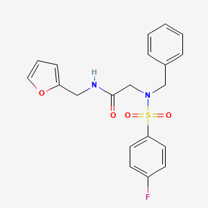 N~2~-benzyl-N~2~-[(4-fluorophenyl)sulfonyl]-N~1~-(2-furylmethyl)glycinamide