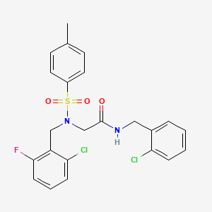 molecular formula C23H21Cl2FN2O3S B3666580 N-(2-chlorobenzyl)-N~2~-(2-chloro-6-fluorobenzyl)-N~2~-[(4-methylphenyl)sulfonyl]glycinamide 