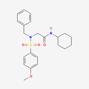 N~2~-benzyl-N~1~-cyclohexyl-N~2~-[(4-methoxyphenyl)sulfonyl]glycinamide