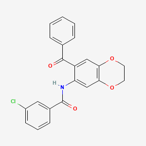 N-(7-benzoyl-2,3-dihydro-1,4-benzodioxin-6-yl)-3-chlorobenzamide