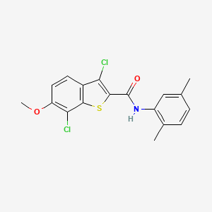 3,7-dichloro-N-(2,5-dimethylphenyl)-6-methoxy-1-benzothiophene-2-carboxamide