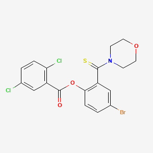 molecular formula C18H14BrCl2NO3S B3666651 [4-Bromo-2-(morpholine-4-carbothioyl)phenyl] 2,5-dichlorobenzoate 