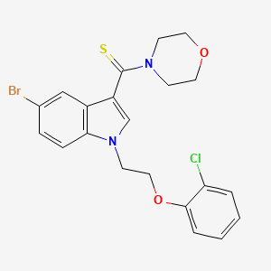 5-BROMO-1-[2-(2-CHLOROPHENOXY)ETHYL]-3-(MORPHOLINE-4-CARBOTHIOYL)-1H-INDOLE