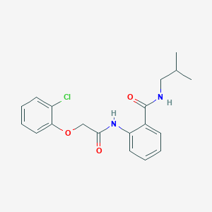 molecular formula C19H21ClN2O3 B3666679 2-{[(2-chlorophenoxy)acetyl]amino}-N-isobutylbenzamide 