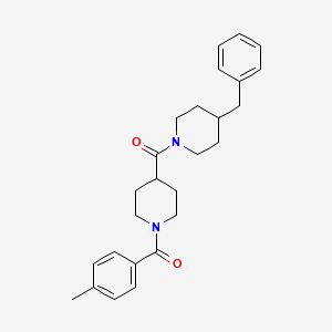 (4-Benzylpiperidin-1-yl){1-[(4-methylphenyl)carbonyl]piperidin-4-yl}methanone