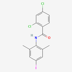 molecular formula C15H12Cl2INO B3666683 2,4-dichloro-N-(4-iodo-2,6-dimethylphenyl)benzamide 