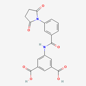 molecular formula C19H14N2O7 B3666685 5-[3-(2,5-DIOXOPYRROLIDIN-1-YL)BENZAMIDO]BENZENE-1,3-DICARBOXYLIC ACID 