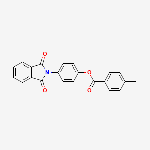 molecular formula C22H15NO4 B3666690 4-(1,3-dioxo-1,3-dihydro-2H-isoindol-2-yl)phenyl 4-methylbenzoate 