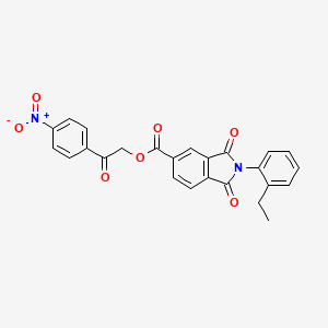 2-(4-nitrophenyl)-2-oxoethyl 2-(2-ethylphenyl)-1,3-dioxo-5-isoindolinecarboxylate