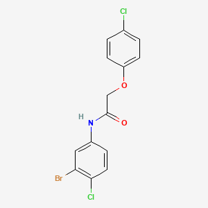 N-(3-bromo-4-chlorophenyl)-2-(4-chlorophenoxy)acetamide