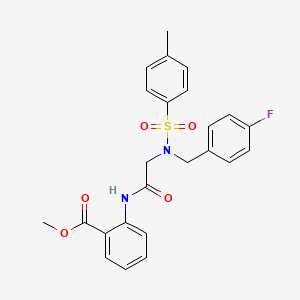 molecular formula C24H23FN2O5S B3666737 methyl 2-({N-(4-fluorobenzyl)-N-[(4-methylphenyl)sulfonyl]glycyl}amino)benzoate 