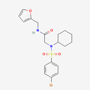 N~2~-[(4-bromophenyl)sulfonyl]-N~2~-cyclohexyl-N-(furan-2-ylmethyl)glycinamide