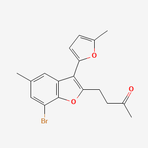 4-[7-Bromo-5-methyl-3-(5-methylfuran-2-yl)-1-benzofuran-2-yl]butan-2-one