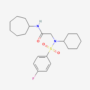 N~1~-cycloheptyl-N~2~-cyclohexyl-N~2~-[(4-fluorophenyl)sulfonyl]glycinamide