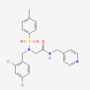 molecular formula C22H21Cl2N3O3S B3666789 N~2~-(2,4-dichlorobenzyl)-N~2~-[(4-methylphenyl)sulfonyl]-N~1~-(4-pyridinylmethyl)glycinamide 