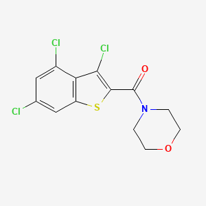 molecular formula C13H10Cl3NO2S B3666793 4-[(3,4,6-trichloro-1-benzothien-2-yl)carbonyl]morpholine 