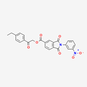 2-(4-ethylphenyl)-2-oxoethyl 2-(3-nitrophenyl)-1,3-dioxo-5-isoindolinecarboxylate