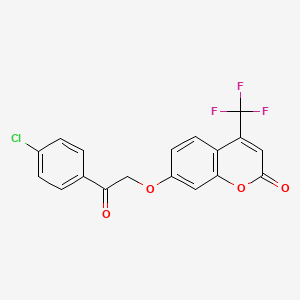 7-[2-(4-chlorophenyl)-2-oxoethoxy]-4-(trifluoromethyl)-2H-chromen-2-one