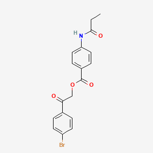 2-(4-bromophenyl)-2-oxoethyl 4-(propionylamino)benzoate