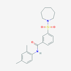 molecular formula C21H26N2O3S B3666841 3-(azepan-1-ylsulfonyl)-N-(2,4-dimethylphenyl)benzamide 