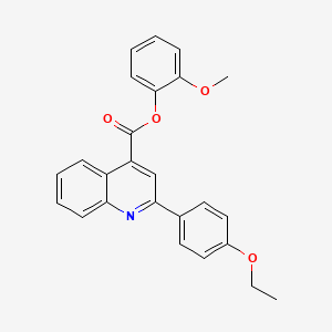 molecular formula C25H21NO4 B3666843 2-methoxyphenyl 2-(4-ethoxyphenyl)-4-quinolinecarboxylate 