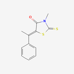 molecular formula C12H11NOS2 B3666859 3-methyl-5-(1-phenylethylidene)-2-thioxo-1,3-thiazolidin-4-one 