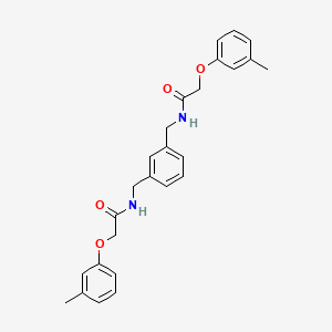 2-(3-methylphenoxy)-N-[[3-[[[2-(3-methylphenoxy)acetyl]amino]methyl]phenyl]methyl]acetamide