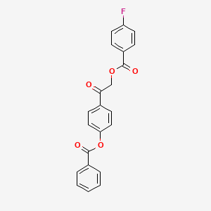 [2-(4-Benzoyloxyphenyl)-2-oxoethyl] 4-fluorobenzoate