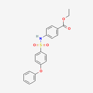 molecular formula C21H19NO5S B3666901 Ethyl 4-[(4-phenoxyphenyl)sulfonylamino]benzoate 