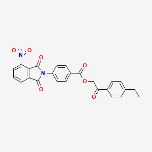 molecular formula C25H18N2O7 B3666906 2-(4-ethylphenyl)-2-oxoethyl 4-(4-nitro-1,3-dioxo-1,3-dihydro-2H-isoindol-2-yl)benzoate 