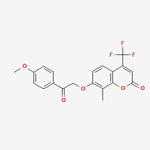 7-[2-(4-methoxyphenyl)-2-oxoethoxy]-8-methyl-4-(trifluoromethyl)-2H-chromen-2-one