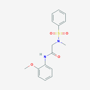 2-[benzenesulfonyl(methyl)amino]-N-(2-methoxyphenyl)acetamide