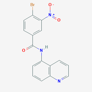 molecular formula C16H10BrN3O3 B3666986 4-bromo-3-nitro-N-5-quinolinylbenzamide 