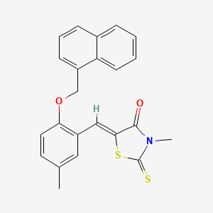 3-methyl-5-[5-methyl-2-(1-naphthylmethoxy)benzylidene]-2-thioxo-1,3-thiazolidin-4-one