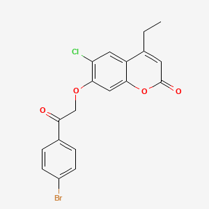 7-[2-(4-bromophenyl)-2-oxoethoxy]-6-chloro-4-ethyl-2H-chromen-2-one