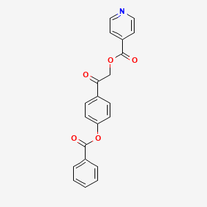 molecular formula C21H15NO5 B3667022 [2-(4-Benzoyloxyphenyl)-2-oxoethyl] pyridine-4-carboxylate 