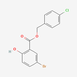 molecular formula C14H10BrClO3 B3667030 4-chlorobenzyl 5-bromo-2-hydroxybenzoate 