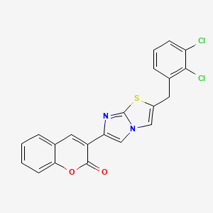 molecular formula C21H12Cl2N2O2S B3667044 3-[2-(2,3-dichlorobenzyl)imidazo[2,1-b][1,3]thiazol-6-yl]-2H-chromen-2-one 