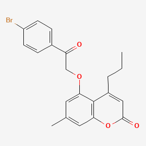 molecular formula C21H19BrO4 B3667052 5-[2-(4-bromophenyl)-2-oxoethoxy]-7-methyl-4-propyl-2H-chromen-2-one 