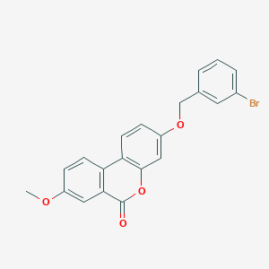 molecular formula C21H15BrO4 B3667063 3-[(3-BROMOPHENYL)METHOXY]-8-METHOXY-6H-BENZO[C]CHROMEN-6-ONE 