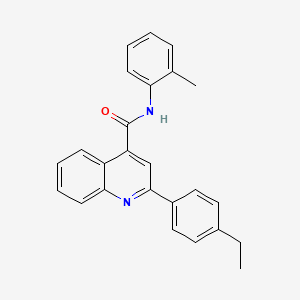 molecular formula C25H22N2O B3667069 2-(4-ethylphenyl)-N-(2-methylphenyl)-4-quinolinecarboxamide 