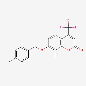 8-METHYL-7-[(4-METHYLPHENYL)METHOXY]-4-(TRIFLUOROMETHYL)-2H-CHROMEN-2-ONE