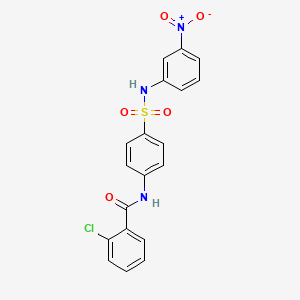 2-chloro-N-[4-[(3-nitrophenyl)sulfamoyl]phenyl]benzamide