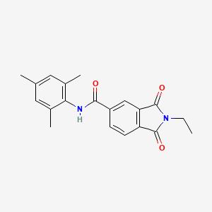 molecular formula C20H20N2O3 B3667121 2-ethyl-N-mesityl-1,3-dioxo-5-isoindolinecarboxamide 