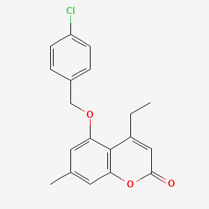 5-[(4-CHLOROPHENYL)METHOXY]-4-ETHYL-7-METHYL-2H-CHROMEN-2-ONE