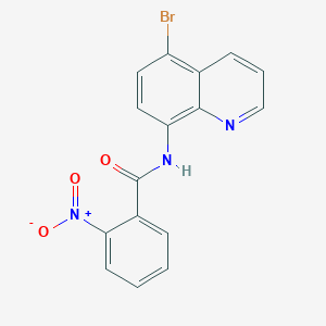 molecular formula C16H10BrN3O3 B3667161 N-(5-bromoquinolin-8-yl)-2-nitrobenzamide 