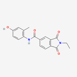 molecular formula C18H16N2O4 B3667165 2-ethyl-N-(4-hydroxy-2-methylphenyl)-1,3-dioxo-5-isoindolinecarboxamide 