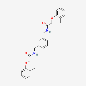 molecular formula C26H28N2O4 B3667188 N,N'-[1,3-phenylenebis(methylene)]bis[2-(2-methylphenoxy)acetamide] 